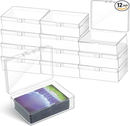 Vicenpal 12 Pcs Playing Card Boxes Clear Plastic Deck Cases Trading Card by Vicenpal