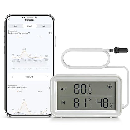eMylo WiFi Thermometer Hygrometer, Digital Room Temperature Humidity Monitor by eMylo