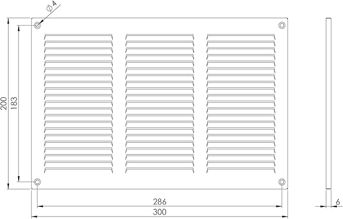 10x6 inch Vent Cover - Image 2