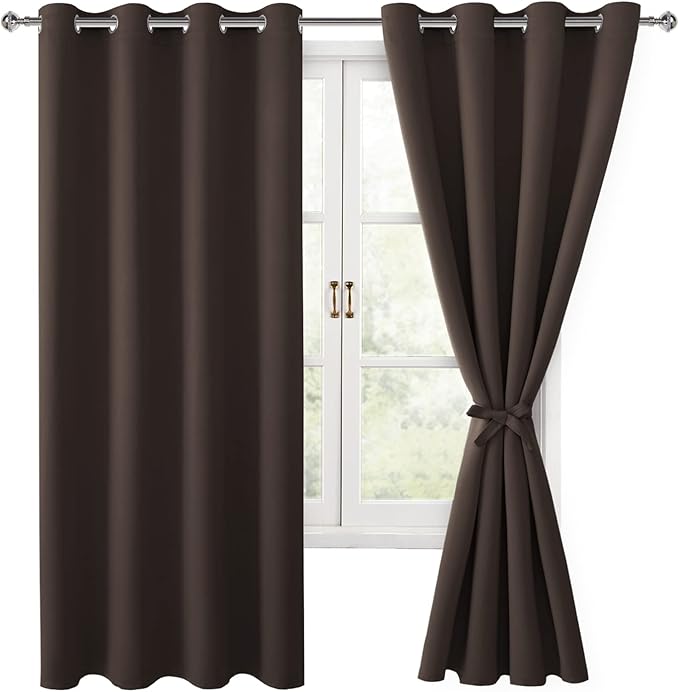 Hiasan Blackout Curtains for Bedroom, 52 x 63 Inches Length by Hiasan