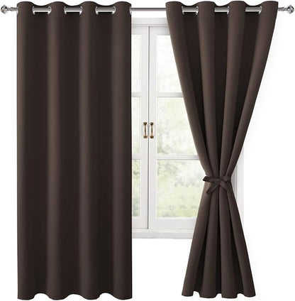 Hiasan Blackout Curtains for Bedroom, 52 x 63 Inches Length by Hiasan
