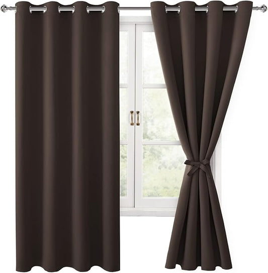 Hiasan Blackout Curtains for Bedroom, 52 x 63 Inches Length by Hiasan