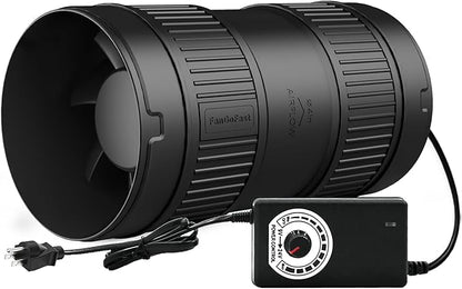4 Inch Inline Duct Fan 130CFM Airflow by FanGoFast