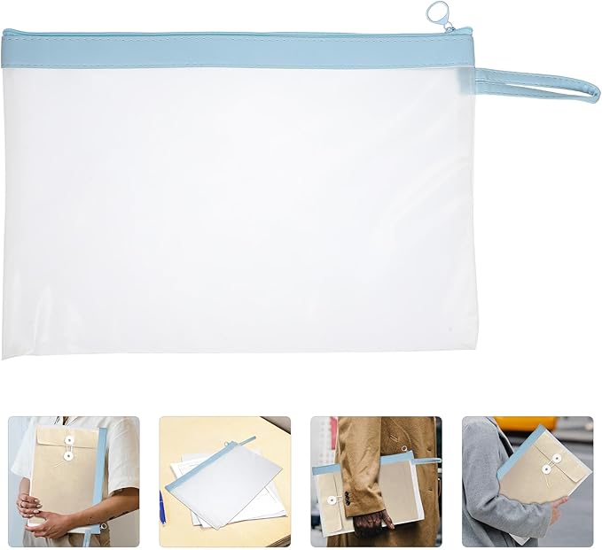 File Bag Zipper Pouch Tear-Resistant Mesh Document Organizer Lightweight Office - Image 8