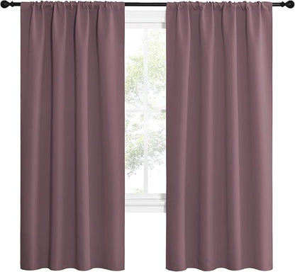 NICETOWN Dry Rose Blackout Curtains - Image 2