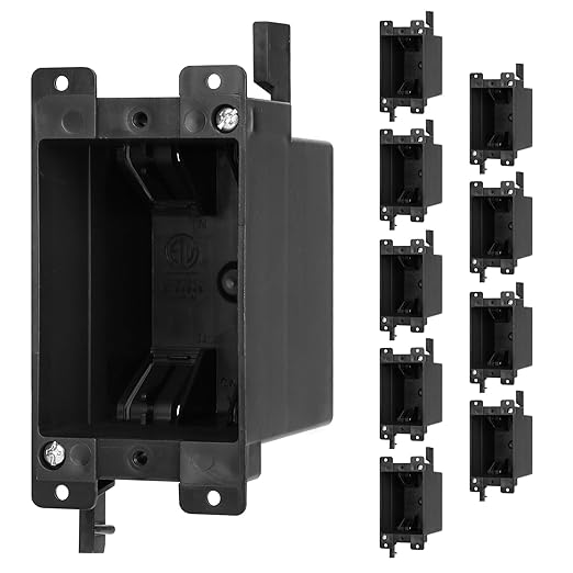 Black Switch Outlet Box 1-Gang Extra Deep, 14 Cu In High-Grade Fire Rated by YQMIGU