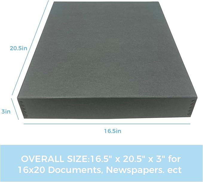 Lineco Museum Archival Storage Box, 16.75x20.75x3 in. Drop Front Design. - Image 2