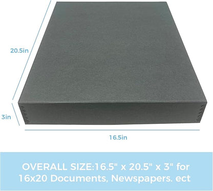Lineco Museum Archival Storage Box, 16.75x20.75x3 in. Drop Front Design. - Image 2