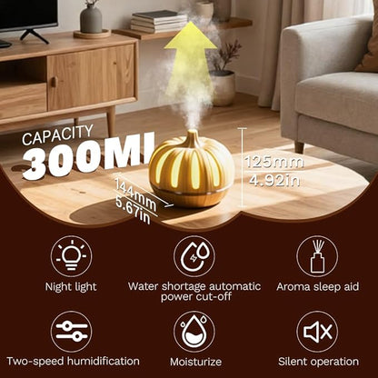 Essential Oil Diffuser 300ml for Home Bedroom, Aromatherapy Oil Diffuser - Image 2