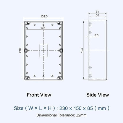 LeMotech Electrical Box Clear Cover Project Box IP65 Waterproof Junction Box - Image 8