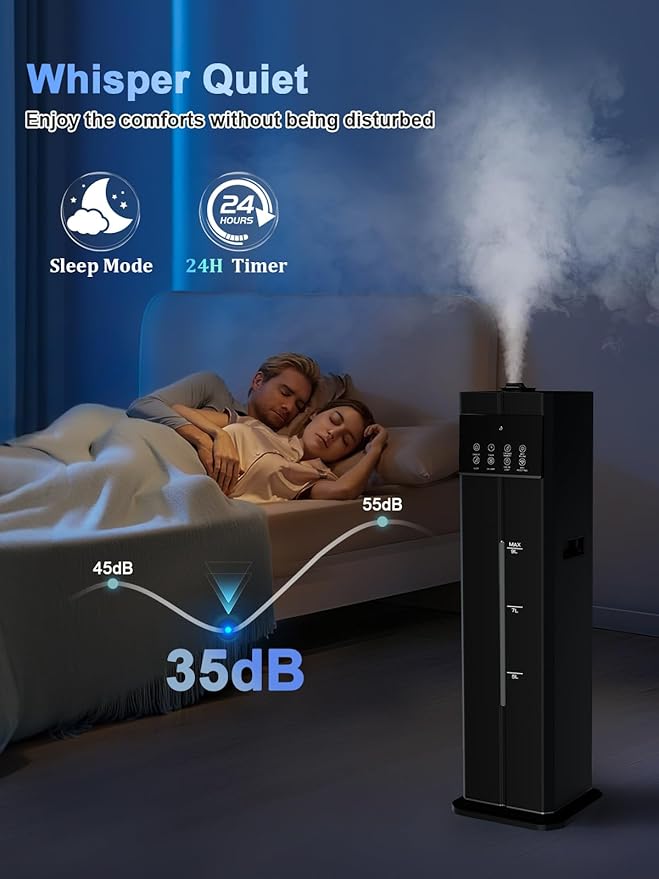 9L/2.4Gal Smart Cool Mist Humidifier, Top Fill Quiet Humidifier Large Room - Image 6