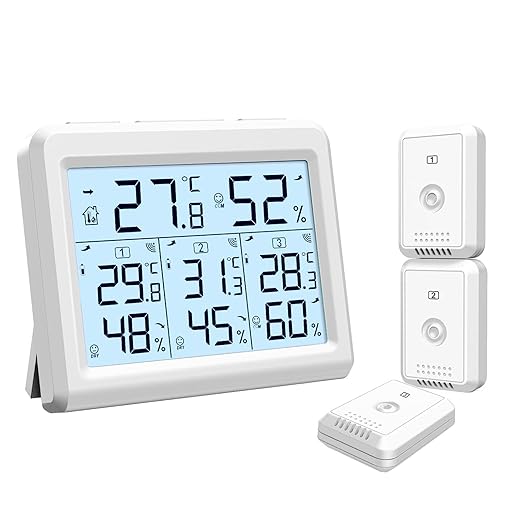 KeeKit Indoor Outdoor Thermometer, Digital Hygrometer Meter Gauge by KeeKit