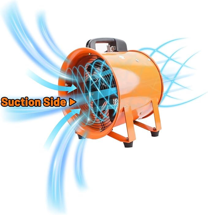 8-Inch High-Velocity Portable Utility Blower Fan, Industrial Exhaust Fan - Image 7