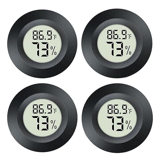 4 Pack Hygrometer Thermometer Digital Humidity Meter Indoor/Outdoor Humidity by JEDEW