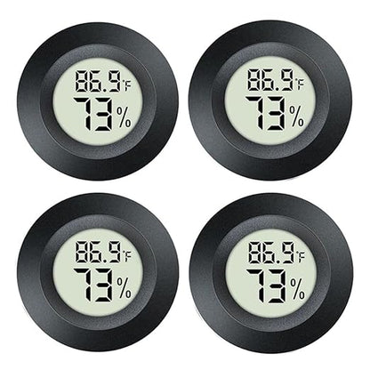 4 Pack Hygrometer Thermometer Digital Humidity Meter Indoor/Outdoor Humidity by JEDEW