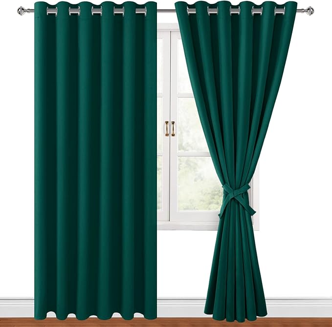 Hiasan Room Darkening Curtains for Bedroom, 70 x 84 Inches - Image 7