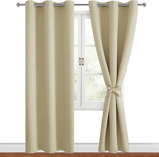 Hiasan Blackout Curtains for Bedroom, 42 x 84 Inches Long by Hiasan