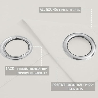 Easy-Going Curtains for Bedroom, Solid Thermal Insulated Grommet and Noise - Image 4