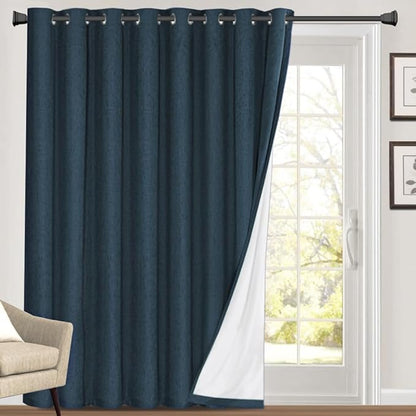 PrinceDeco Blackout Sliding Glass Door Curtain Extra Wide Patio Door Curtains by PrinceDeco