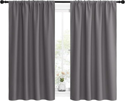 NICETOWN Grey Window Curtains for Bedroom - Image 2