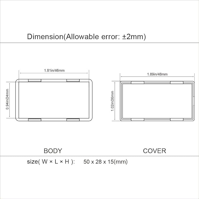LeMotech 5Pcs ABS Plastic Electrical Project Case Power Junction Box, Project - Image 8