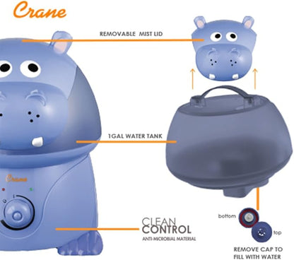 Crane Animal Humidifier for Kids Bedroom, 1 Gal. Cool Mist Humidifier - Image 5