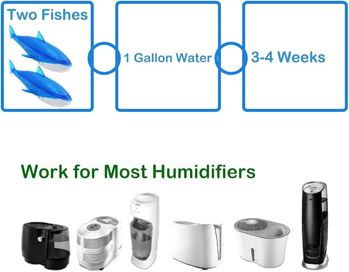 Humidifier Cleaner Fish 6 Pack, Humidifiers Fish Tanks Cleaner, Warm&Cool Most - Image 3