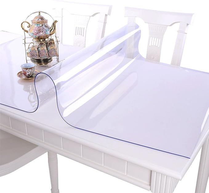NECAUX Custom 28 x 83 Inch Clear Table Cover Protector, 1.5mm Thick Water - Image 2