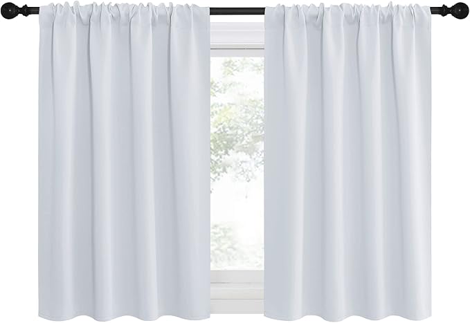 NICETOWN Greyish White Window Curtain Panels, RV Bunk Curtains, Thermal - Image 2