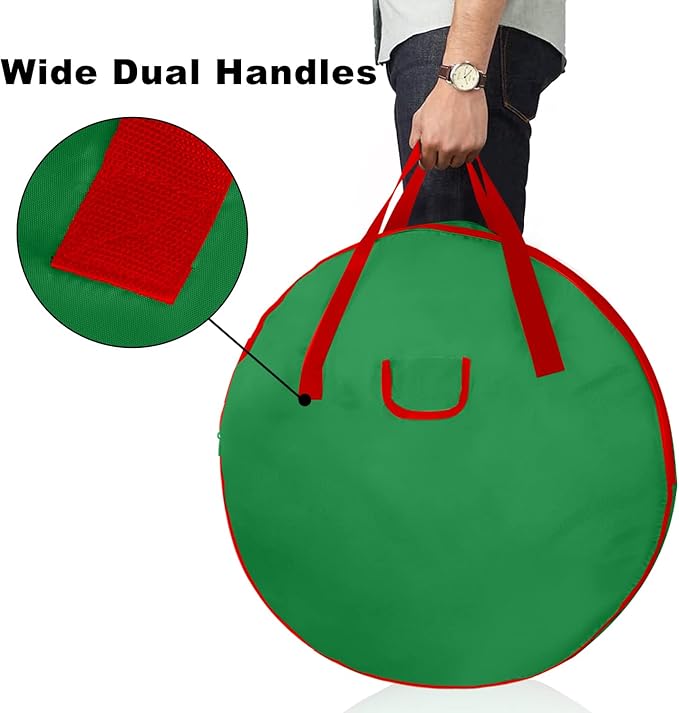TQS 25" Christmas Wreath Storage Bag - Image 3