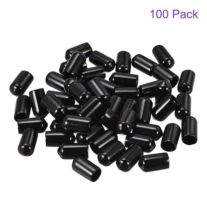 DMiotech 100 Pack 8.5mm ID Black Screw Thread Protectors Rubber End Caps Bolt - Image 6