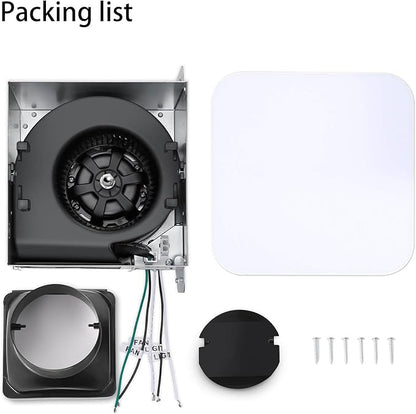 Bathroom Exhaust Fan with Light 110 CFM Quiet with Color Change, - Image 7