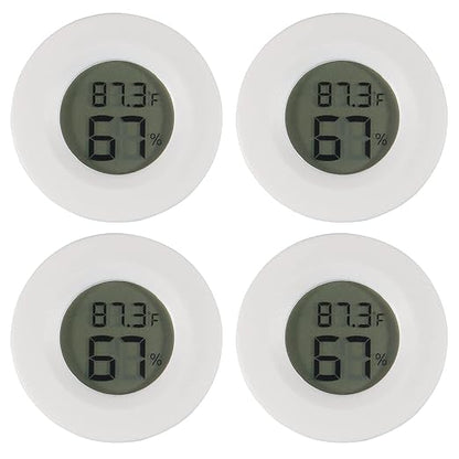 4pcs Mini Hygrometer Thermometer Digital LCD Monitor Indoor/Outdoor Humidity by ACEIRMC