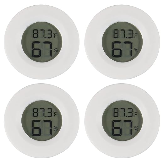 4pcs Mini Hygrometer Thermometer Digital LCD Monitor Indoor/Outdoor Humidity by ACEIRMC
