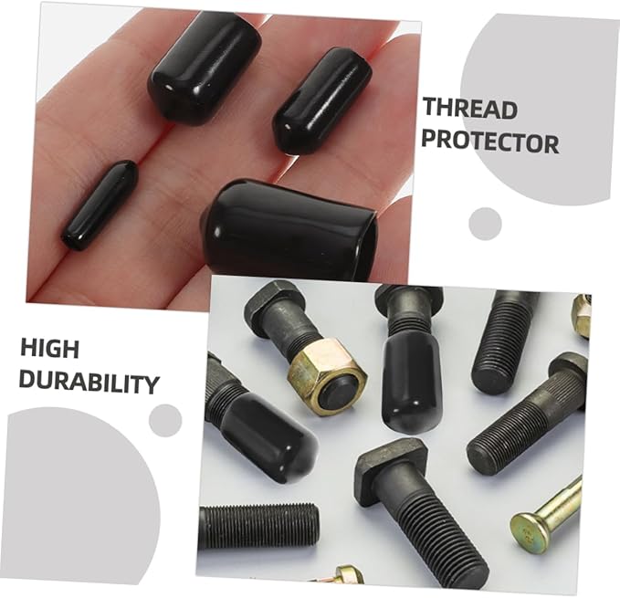 Healifty 80pcs Rubber End Cap Flexible Thread Protectors - Image 8