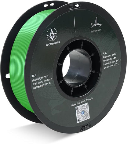 PLA 3D Printer Filament, Dimensional Accuracy +/- 0.02 mm, 1 kg Spool, 1.75 by ABCWavePrint