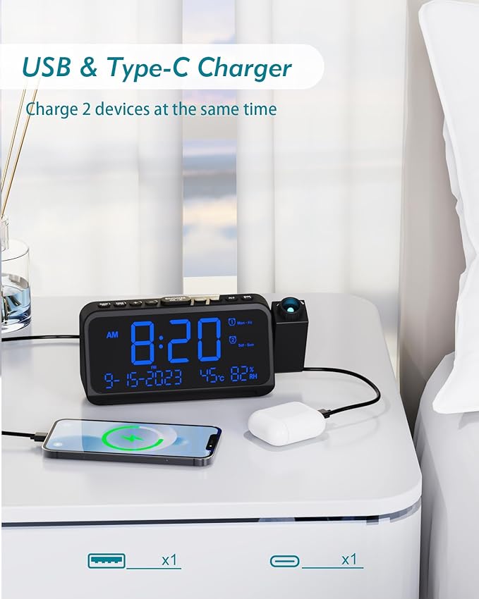 Roxicosly Projection Alarm Clock - Image 8