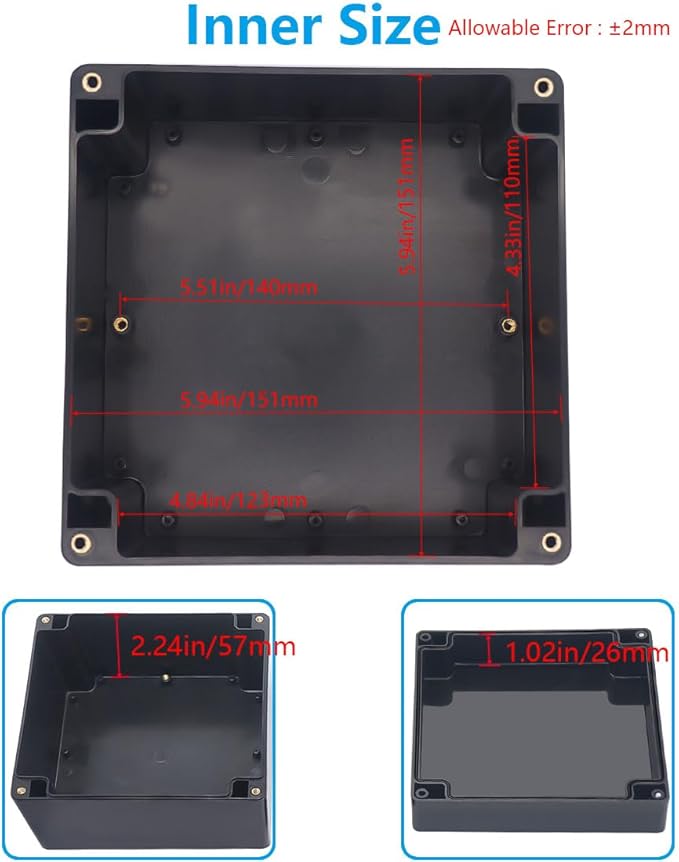 Project Box ABS Black Electrical Boxes IP67 Outdoor Waterproof box Electronic - Image 5