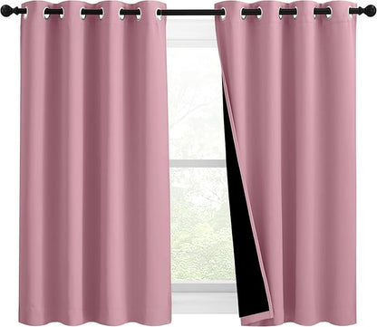 NICETOWN 100% Blackout Blinds, 46 inches x 45 inches, Laundry Room Decor Window by NICETOWN