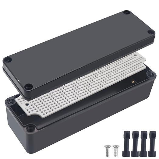 Junction Box, IP67 Waterproof ABS Black Project Box by Otdorpatio