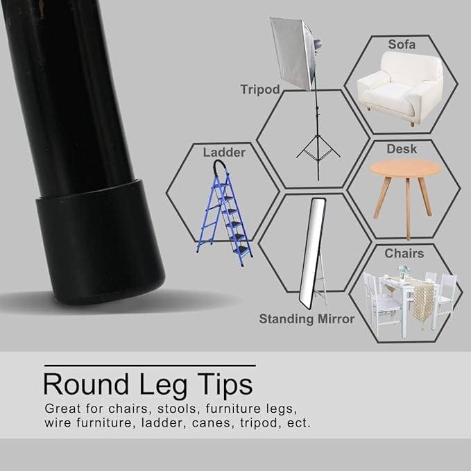 XYWHPGV PVC Leg Cap Tip Cup Feet Cover 20mm 0.79" Inner Dia 10pcs Floor - Image 5
