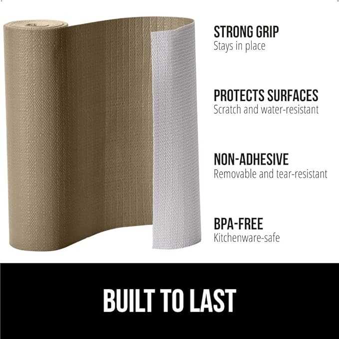 GORILLA GRIP DripGuard Shelf Liner, Non-Adhesive Drawer and Kitchen Cabinet - Image 2