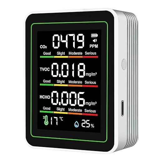 Indoor Air Quality Monitor, 5 in 1 Portable Smartair Quality Tester by Unknown