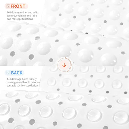 Anti-Slip Bathtub Shower mat, 20.8×20.8（Approximately 53×53cm） inch Soft - Image 2