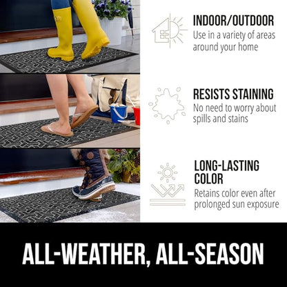 GORILLA GRIP 100% Waterproof All-Season WeatherMax Doormat 35x23, US Designed - Image 4