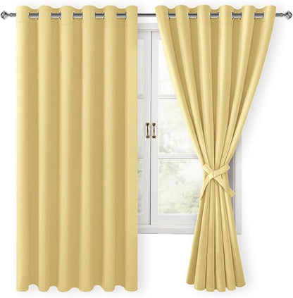 Hiasan Room Darkening Curtains for Bedroom, 70 x 63 Inches - Image 6