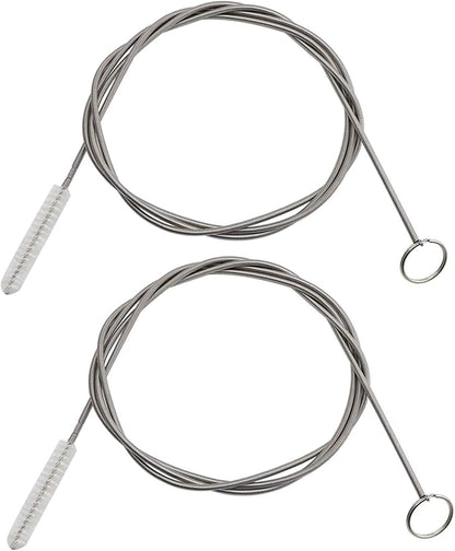 2 Pack 60 Inch Long Flexible Tube Cleaning Brush, Stainless Steel and Nylon by ICEYLI