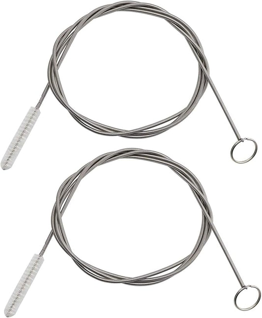 2 Pack 60 Inch Long Flexible Tube Cleaning Brush, Stainless Steel and Nylon by ICEYLI