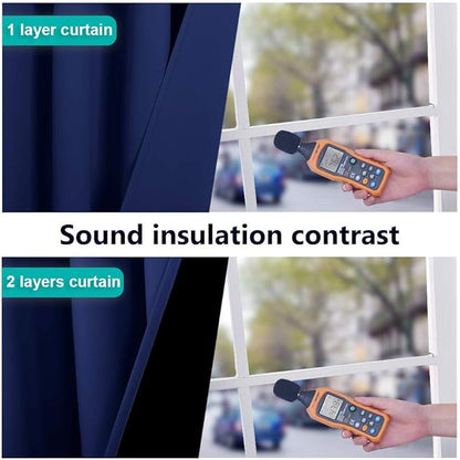 NICETOWN Full Shade Curtain Panels, Pair of Energy Smart & Noise Blocking Out - Image 4