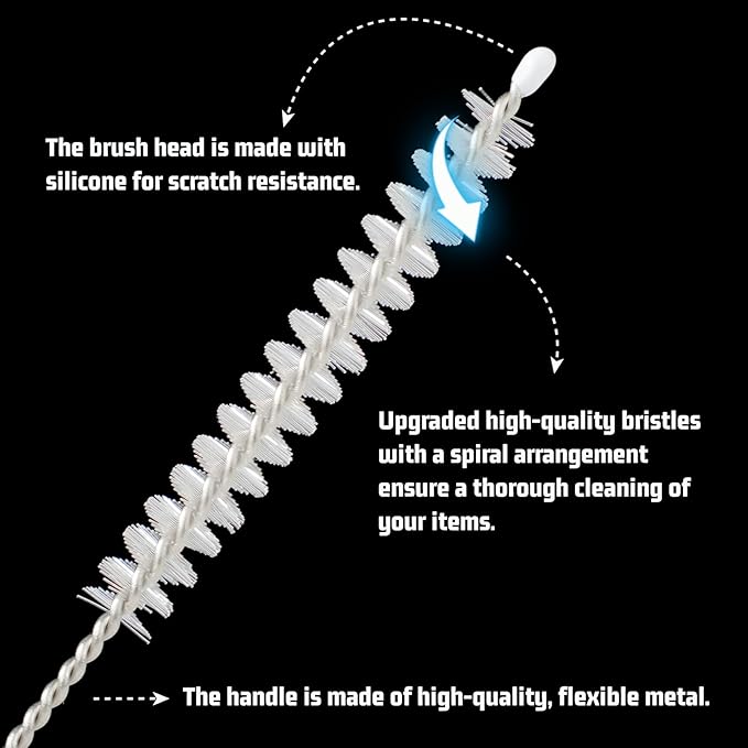 Milk Foamer Hose Brush, Tube Hose Cleaner Brush Ideal - Image 5
